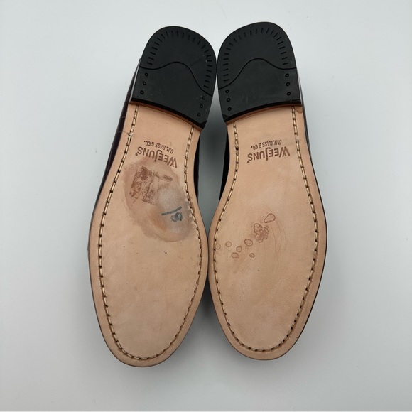 Bass Weejuns Women’s Diane Leather Croc Embossed Burgundy Oxblood Penny Size 7M - Picture 12 of 12